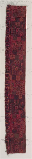 Mantle Border Fragment with Oculate Being, 200 BC-AD 200. Creator: Unknown.