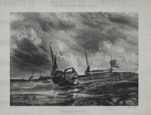 Marée basse, 1831. Creator: Eugène Isabey (French, 1803-1886).