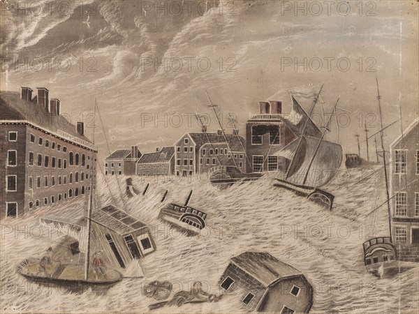 Market Square, Providence, Rhode Island, During the Great September Gale, 1815, 1815. Creator: Unknown.