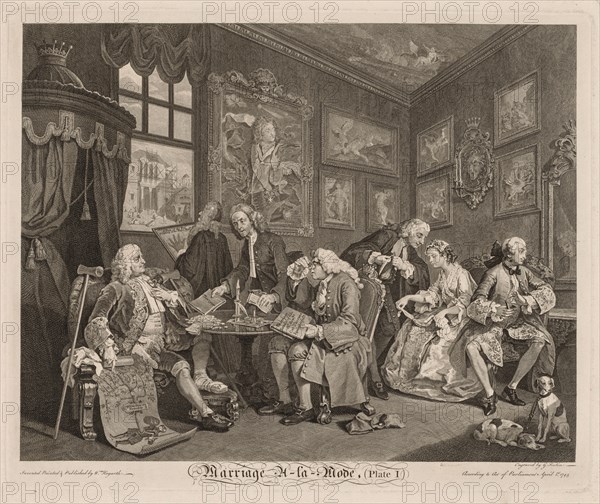 Marriage à la Mode, 1745. Creator: William Hogarth (British, 1697-1764).