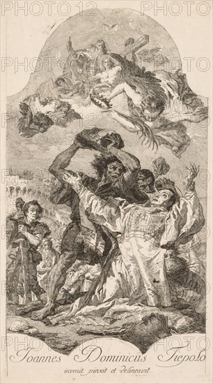 Martyrdom of St. Stephen. Creator: Giovanni Domenico Tiepolo (Italian, 1727-1804).