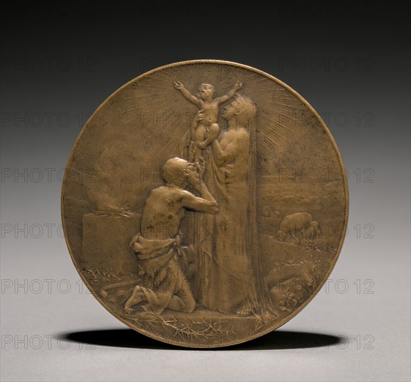 Medal (obverse), 1800s. Creator: Jules Dupré (French, 1811-1889).