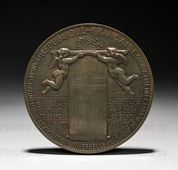 Medal (reverse), 1878. Creator: Eugène André Oudiné (French, 1810-1887).