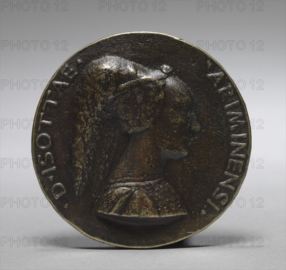 Medal of Isotta degli Atti da Rimini (obverse), 15th century. Creator: Matteo de' Pasti (Italian, 1420-1467/68).
