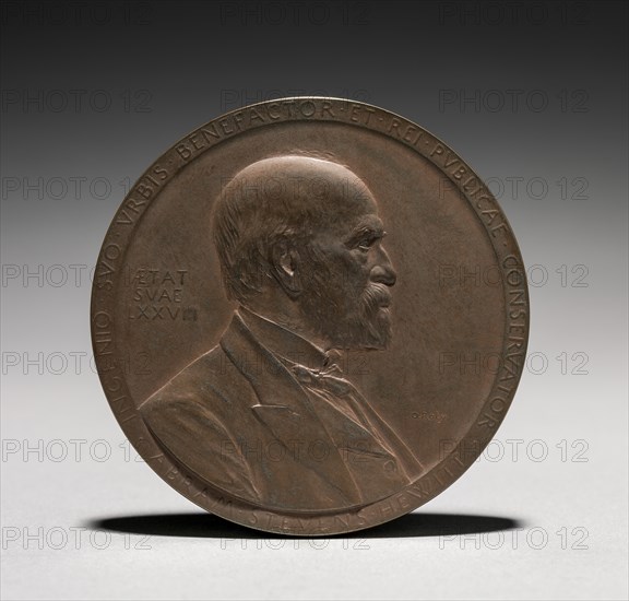 Medal: Abram Stevens Hewitt , 1875-1925. Creator: Louis-Oscar Roty (French, 1846-1911).