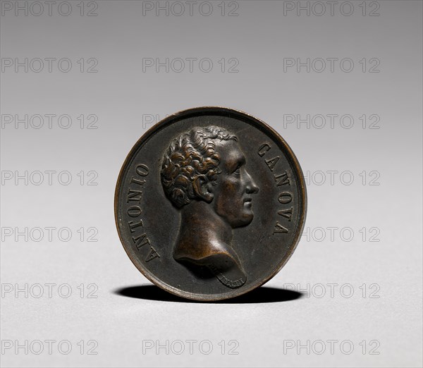 Medal: Antonio Canova (obverse). Creator: Francesco Putinati (Italian, 1775-1848).