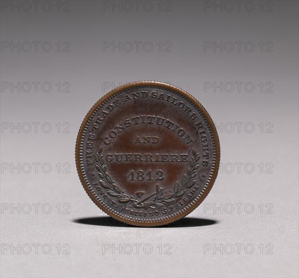 Medal: Constitution and Guerriere, 1812 (reverse), 1812. Creator: Unknown.