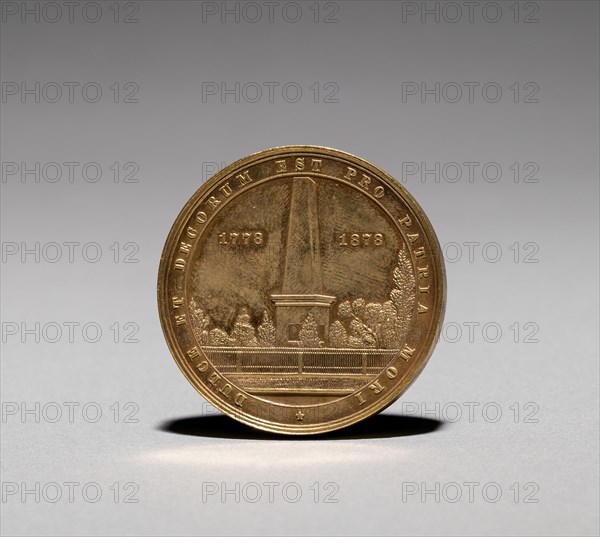 Medal: In Commemoration of the Battle and Massacre of Wyoming, 3 July 1778 (reverse), 1878. Creator: Unknown.