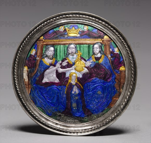 Medallion: Coronation of the Virgin, late 1400s. Creator: Unknown.