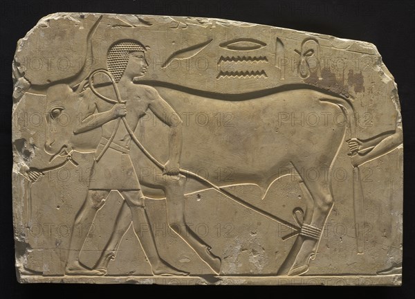 Men Trussing an Ox, 667-647 BC. Creator: Unknown.