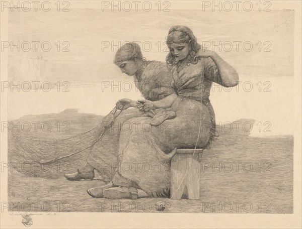 Mending the Tears, 1888. Creator: Winslow Homer (American, 1836-1910).