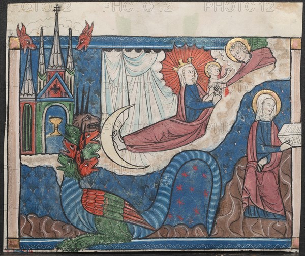 Miniature from a Manuscript of the Apocalypse: The Woman Clothed with the Sun, c. 1295. Creator: Unknown.