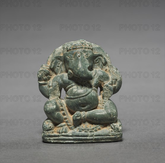 Miniature Seated Ganesa, c. 700s. Creator: Unknown.