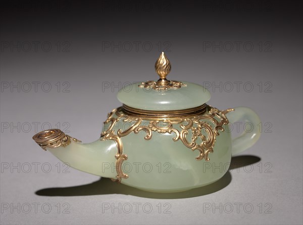 Miniature Teapot, before 1896. Creator: House of Fabergé (Russian, 1842-1918); Mikhail Evlampievich Perkhin (Russian, 1860-1903).
