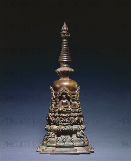 Miniature Votive Stupa, c. 1000s. Creator: Unknown.