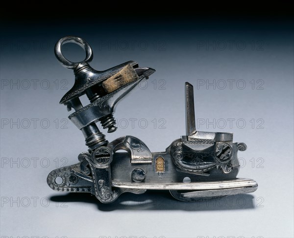 Miquelet Lock, c. 1790-1800. Creator: Domingo Gabiola (Spanish).