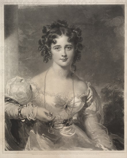 Miss Rosamond Croker, 1828. Creator: Samuel Cousins (British, 1801-1887).