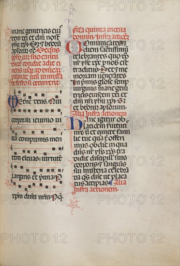 Missale: Fol. 178: Music for various ordinary prayers, 1469. Creator: Bartolommeo Caporali (Italian, c. 1420-1503).