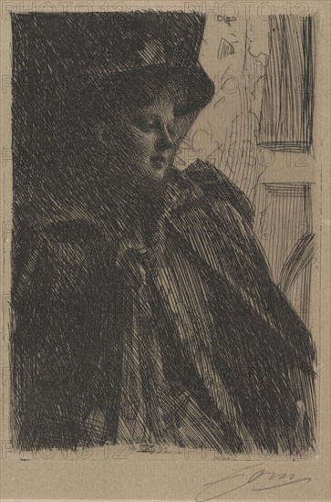 Mme. Olga Bratt, 1892. Creator: Anders Zorn (Swedish, 1860-1920).