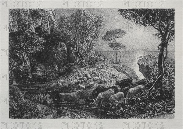 Moeris and Galatea, 1883. Creator: Samuel Palmer (British, 1805-1881).
