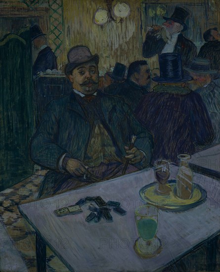 Monsieur Boileau at the Café, 1893. Creator: Henri de Toulouse-Lautrec (French, 1864-1901).