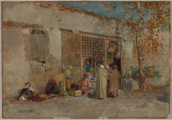 Moroccan Scene, c. 1871. Creator: Louis Comfort Tiffany (American, 1848-1933).