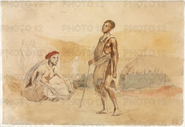 Moroccans in the Countryside, 1832. Creator: Eugène Delacroix (French, 1798-1863).