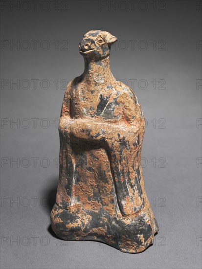 Mortuary Figure of the Zodiac Sign: Ox (Taurus), 500s. Creator: Unknown.