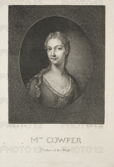 Mrs. Cowper, Mother of the Poet, 1802. Creator: William Blake (British, 1757-1827).