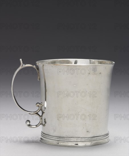 Mug, 1680-1710. Creator: John Coney (American, 1656-1722).