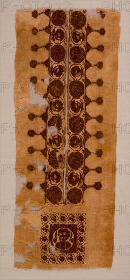 Neck and Shoulder Decoration from a Tunic, late 400s - 500s. Creator: Unknown.