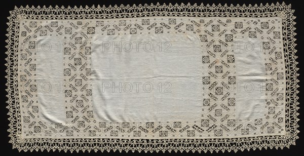 Needlepoint (Cutwork) and Bobbin Lace Cloth, 16th century. Creator: Unknown.