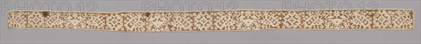 Needlepoint (Drawnwork) Lace Band, 16th-17th century. Creator: Unknown.