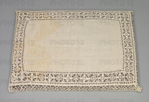 Needlepoint (Reticella) and Bobbin Lace Pillow Case, 17th-18th century. Creator: Unknown.