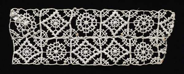 Needlepoint (Reticella) Lace Insertion, 16th century. Creator: Unknown.