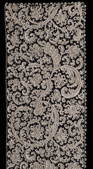 Needlepoint (Venetian Raised Point) Lace Flounce, second half of 17th century. Creator: Unknown.