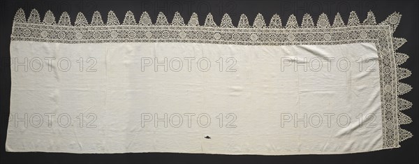 Needlepoint Lace (Reticella) Top of Linen Sheet, 17th century. Creator: Unknown.