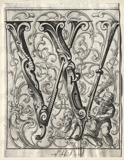 New ABC Booklet: W, 1627. Creator: Lucas Kilian (German, 1579-1637).