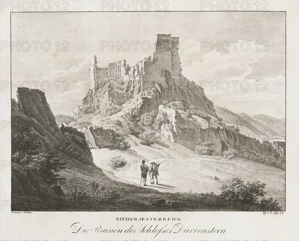 Nieder-oesterreich, Die Ruinen des Schlosses. Creator: Jakob Alt (Austrian, 1789-1872).