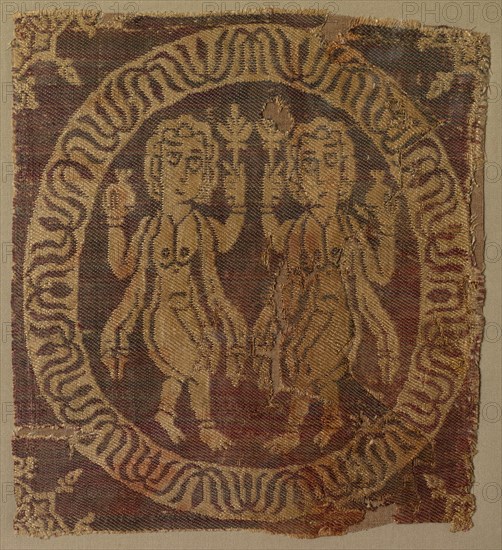 Nude Female Dancers from a Tunic, 700s. Creator: Unknown.