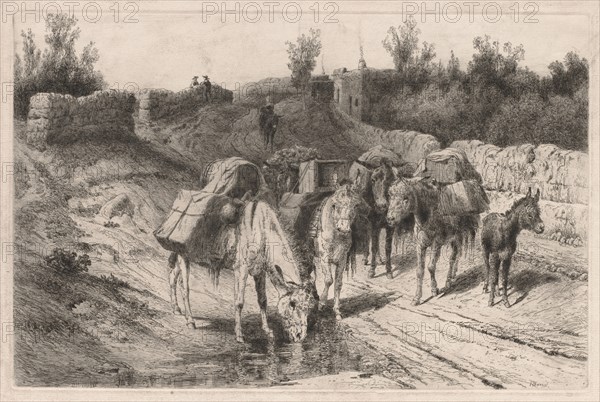 On the Road to Santa Fe. Creator: Peter Moran (American, 1841-1914).