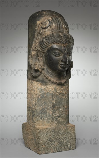 One-Faced Linga (Ekamukhalinga), 600s-700s. Creator: Unknown.