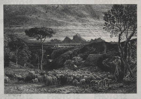 Opening the Fold, 1880. Creator: Samuel Palmer (British, 1805-1881).