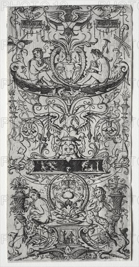Ornament Panel Inscribed Victoria Augusta, c. 1507. Creator: Nicoletto da Modena (Italian).
