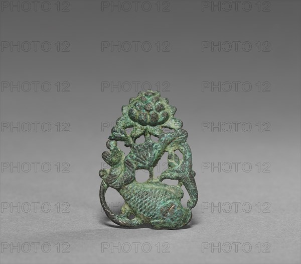 Ornament with Carp and Lotus Design, 1100s. Creator: Unknown.