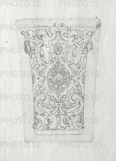 Ornamental Beaker, 1581. Creator: Bernhard Zan (German).