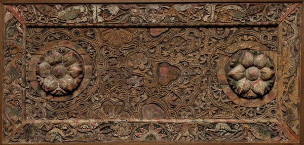 Ornamental Panel (from a Ceiling?), 500s (frame) and 700s (central panel). Creator: Unknown.
