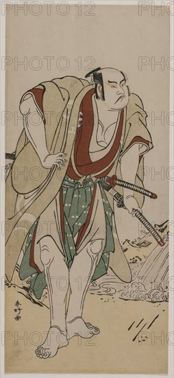 Otani Hiroji III as a Samurai Standing Beside a Stream, c. 1780. Creator: Katsukawa Shunko (Japanese, 1743-1812).