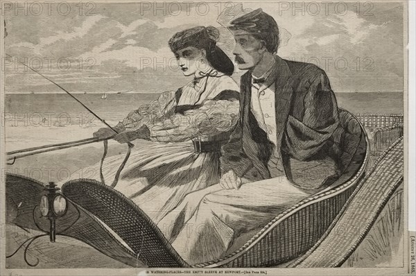 Our Watering Places - The Empty Sleeve at Newport, 1865. Creator: Winslow Homer (American, 1836-1910).