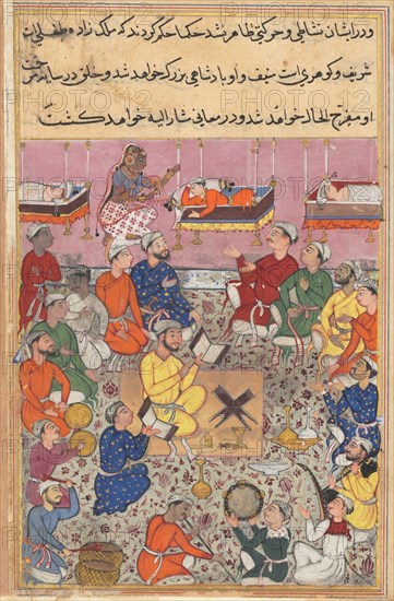 Page from Tales of a Parrot (Tuti-nama): Thirteenth night: The infant son of the king..., c. 1560. Creator: Unknown.